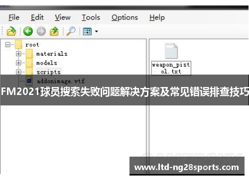 FM2021球员搜索失败问题解决方案及常见错误排查技巧